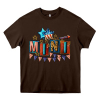Chocolate Brown American Mini 4th of july Heavy Core Tee - CowGirlArtShop