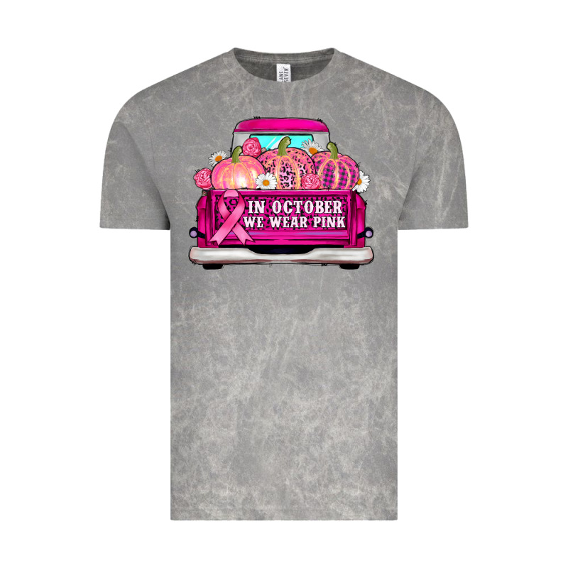 Truck In October We Wear Pink Vintage Tee by AdoDesignShop | Teevron