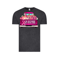 Vintage Black truck in october we wear pink Vintage Tee - AdoDesignShop