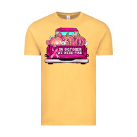 Vintage Mustard truck in october we wear pink Vintage Tee - AdoDesignShop