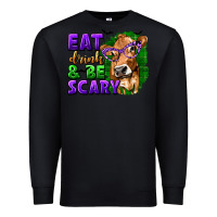 Black Eat Drink and Be Scary with Halloween Premium Sweatshirt - texasbilliewilder