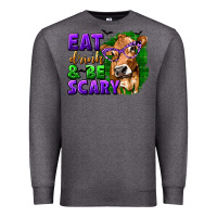 Charcoal Heather Eat Drink and Be Scary with Halloween Premium Sweatshirt - texasbilliewilder