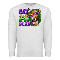 Oatmeal Heather Eat Drink and Be Scary with Halloween Premium Sweatshirt - texasbilliewilder