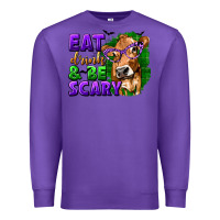 Purple Eat Drink and Be Scary with Halloween Premium Sweatshirt - texasbilliewilder