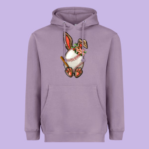 Baseball Easter Bunny Heavyweight Hoodie Designed By Nancycooperartshop