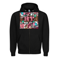 Black rt Zipper Hoodie - LillyAllenDesigns