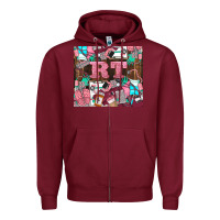 Burgundy rt Zipper Hoodie - LillyAllenDesigns