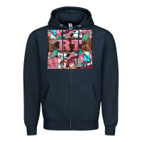 Navy rt Zipper Hoodie - LillyAllenDesigns