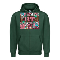 Sports Green rt Zipper Hoodie - LillyAllenDesigns