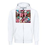 White rt Zipper Hoodie - LillyAllenDesigns