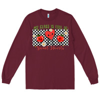 Burgundy my class full of sweet hearts Long Sleeve Tee - MaliasSmallBusiness