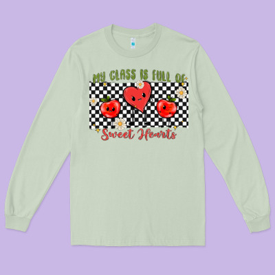 My Class Full Of Sweet Hearts Long Sleeve Tee Designed By Maliassmallbusiness