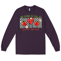 Plum my class full of sweet hearts Long Sleeve Tee - MaliasSmallBusiness