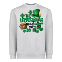 Heather Grey the leprechauns made me do it Heavyweight Sweatshirt - MaliasSmallBusiness