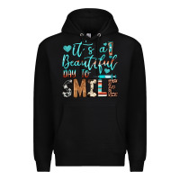 Black it’s a beautiful day to smile Premium Hoodie - JahusDesignShop