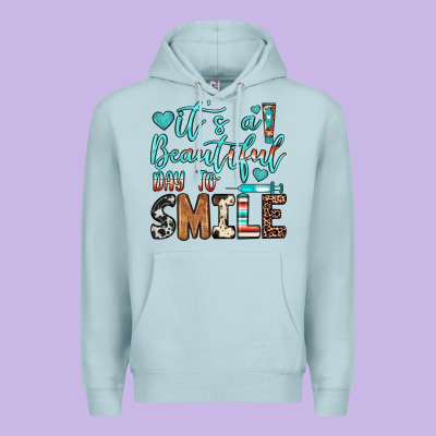 It’s A Beautiful Day To Smile Premium Hoodie Designed By Jahusdesignshop
