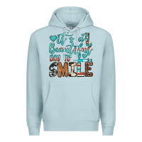 Blue Mist it’s a beautiful day to smile Premium Hoodie - JahusDesignShop
