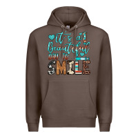 Coffee it’s a beautiful day to smile Premium Hoodie - JahusDesignShop