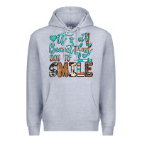 Heather Grey it’s a beautiful day to smile Premium Hoodie - JahusDesignShop