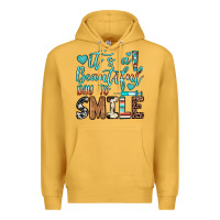 Mustard it’s a beautiful day to smile Premium Hoodie - JahusDesignShop