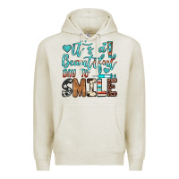 Oatmeal Heather it’s a beautiful day to smile Premium Hoodie - JahusDesignShop
