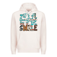Pale Pink it’s a beautiful day to smile Premium Hoodie - JahusDesignShop