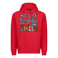 Red it’s a beautiful day to smile Premium Hoodie - JahusDesignShop