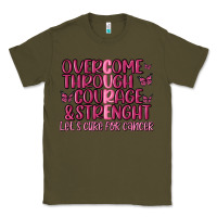 Army Green overcome through courage strength  malia Classic Tee - MaliasSmallBusiness