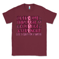 Burgundy overcome through courage strength  malia Classic Tee - MaliasSmallBusiness