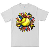 Dove Grey softball sunflower Premium Tee - HRA Design Shop