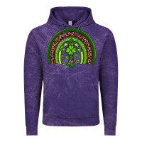 Cloud Purple Western Shamrock Cross Rainbow Vintage Hoodie - Artiststas