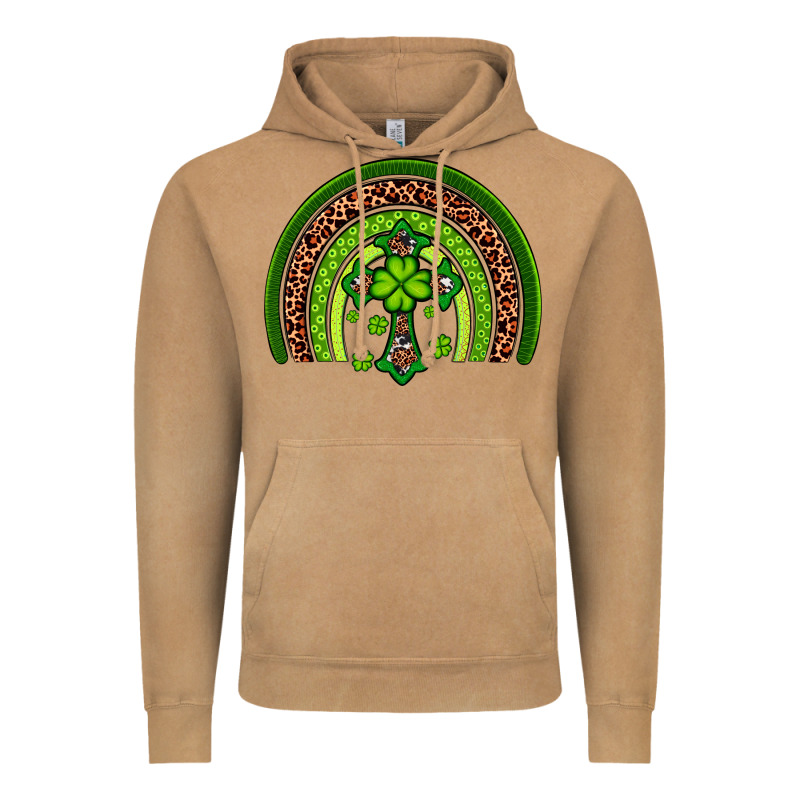 Western Shamrock Cross Rainbow Vintage Hoodie by Artiststas | Teevron