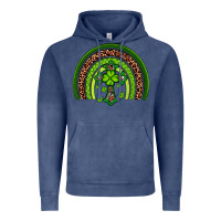 Vintage Denim Western Shamrock Cross Rainbow Vintage Hoodie - Artiststas