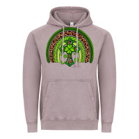 Vintage Zinc Western Shamrock Cross Rainbow Vintage Hoodie - Artiststas