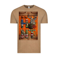 Vintage Coffee Western On The Hunt Deer Vintage Tee - LillyAllenDesigns