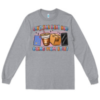 Heather Grey can't talk right now doing mom stuff Long Sleeve Tee - MaliasSmallBusiness