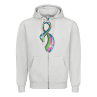 Dove Grey metastatic breast cancer ribbon Zipper Hoodie - LillyAllenDesigns