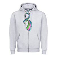 Heather Grey metastatic breast cancer ribbon Zipper Hoodie - LillyAllenDesigns