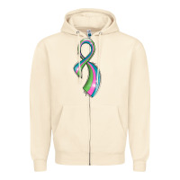 Sandshell metastatic breast cancer ribbon Zipper Hoodie - LillyAllenDesigns