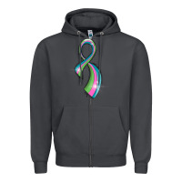 Smoke metastatic breast cancer ribbon Zipper Hoodie - LillyAllenDesigns