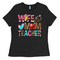 Black wife mom teacher Ladies Tee - Zillion Design Studio