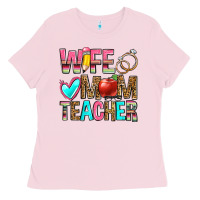 Bubblegum Pink wife mom teacher Ladies Tee - Zillion Design Studio