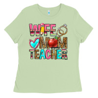 Matcha wife mom teacher Ladies Tee - Zillion Design Studio
