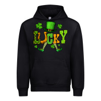 Black St. Patrick's lucky leprechaun Urban Hoodie - OliviaCreatesArt