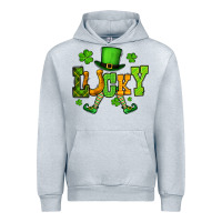 Heather Grey St. Patrick's lucky leprechaun Urban Hoodie - OliviaCreatesArt