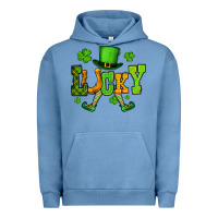 Pigment Pebble Blue St. Patrick's lucky leprechaun Urban Hoodie - OliviaCreatesArt