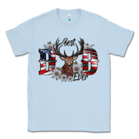 Dusty Blue Best Dad Ever Classic Tee - CowhideDigitalArt