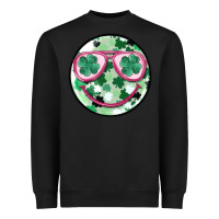Black st patrick's smiley Heavyweight Sweatshirt - MaliasSmallBusiness