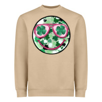 Mushroom st patrick's smiley Heavyweight Sweatshirt - MaliasSmallBusiness