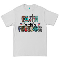 Dove Grey faith family freedom Premium Tee - CowhideDigitalArt